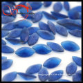 4*8 mm dark blue glass gemstone for jewelry in marquise shape